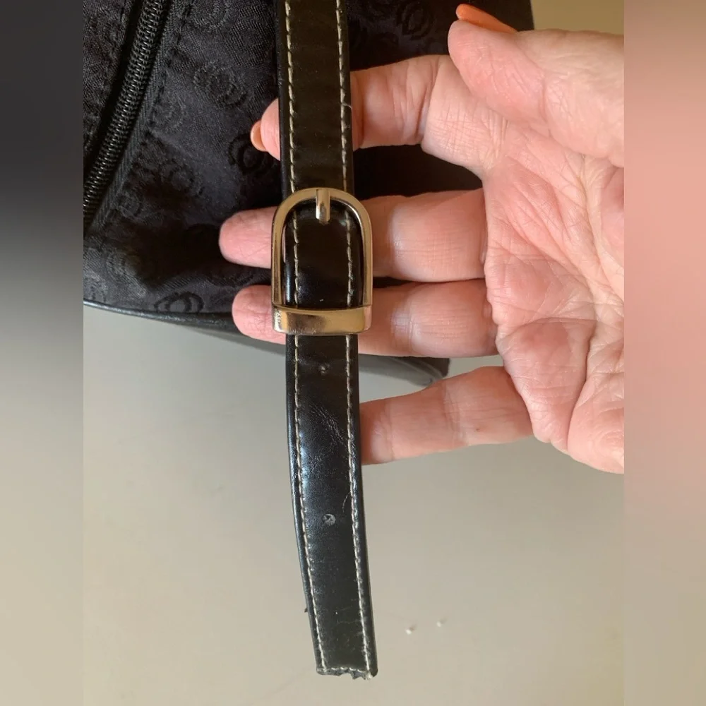 Black Fabric Slingback Backpack
